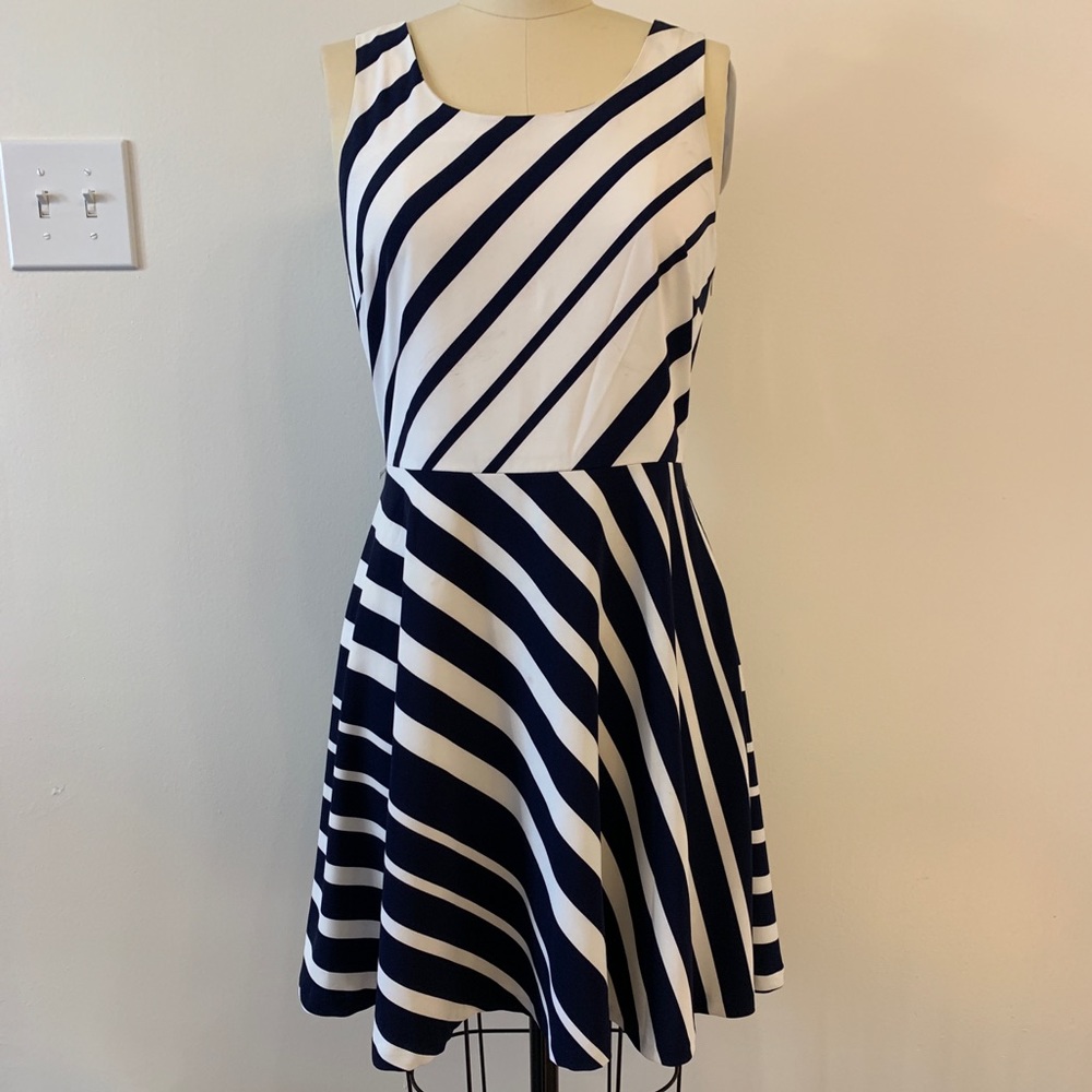 Tommy Hilfiger Navy/Wht Stripe Dress